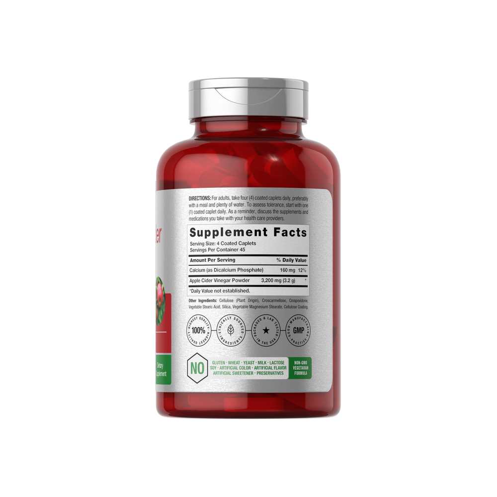 Horbäach Apple Cider Vinegar 3200mg per Serving | 180 Tablets