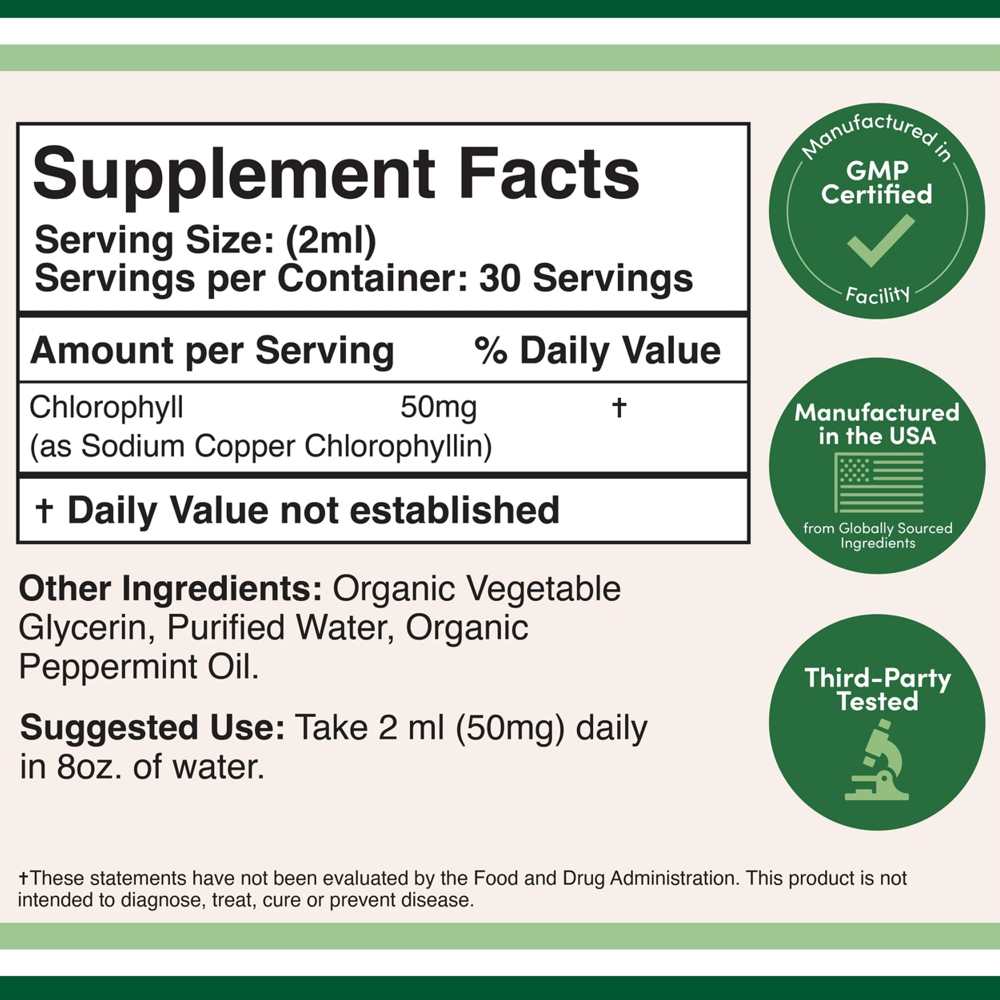 Double Wood Liquid Chlorophyll – 1500mg Natural Cleanse & Digestive Aid | 2 Fl Oz