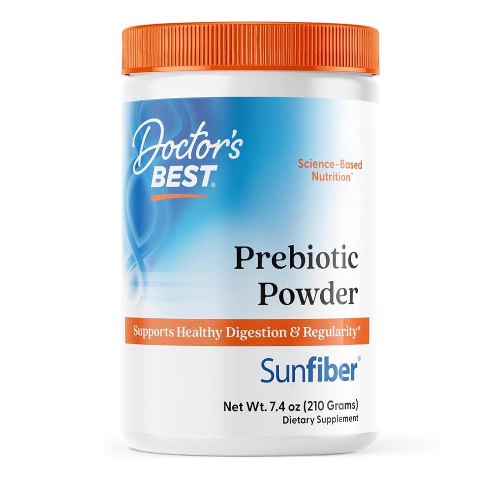 Doctor's Best Prebiotic Powder, Sunfiber®, Unflavored, 210g