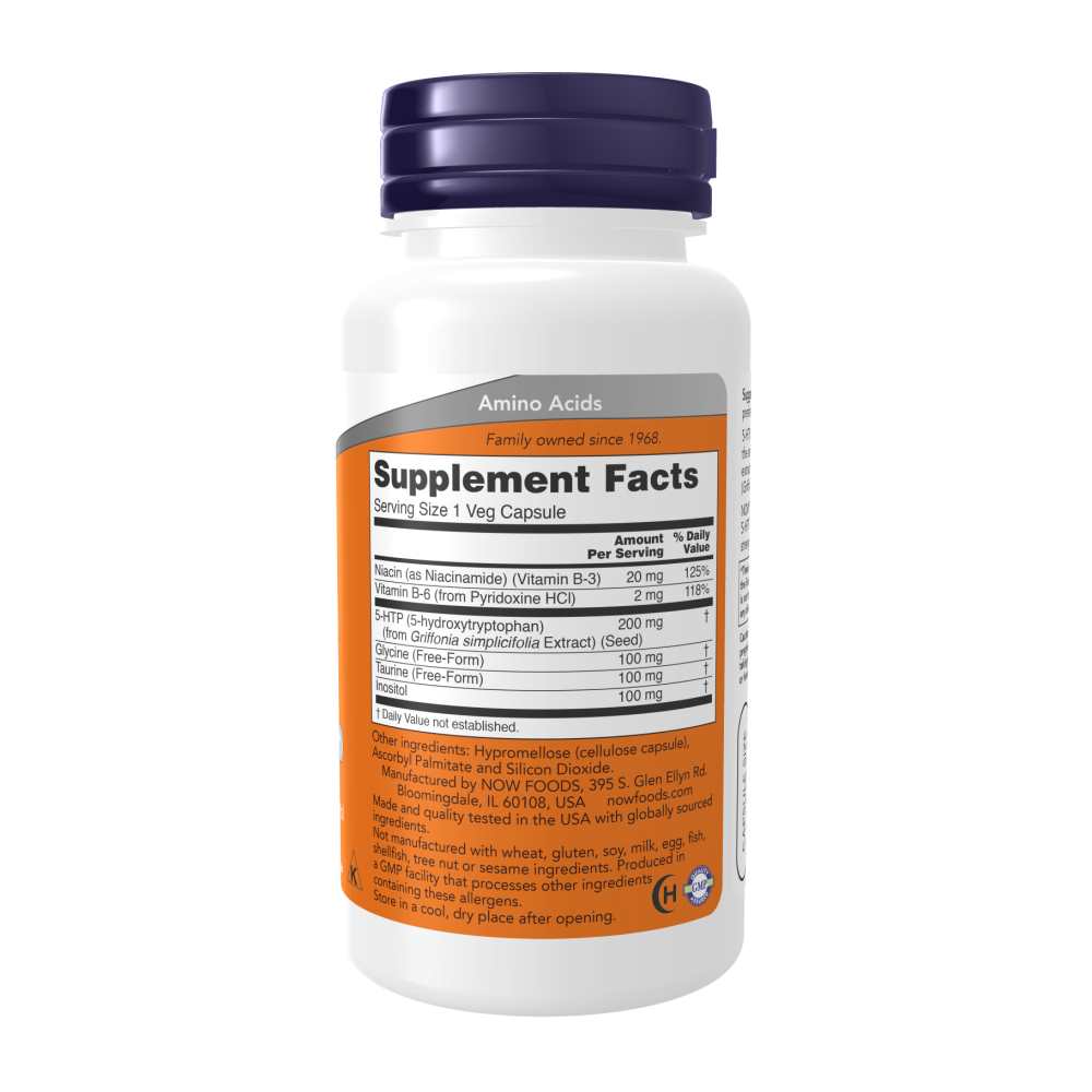 Now Foods 5-Htp 200 Mg Double Strength – Mood & Sleep Support – 60 Veg Capsules