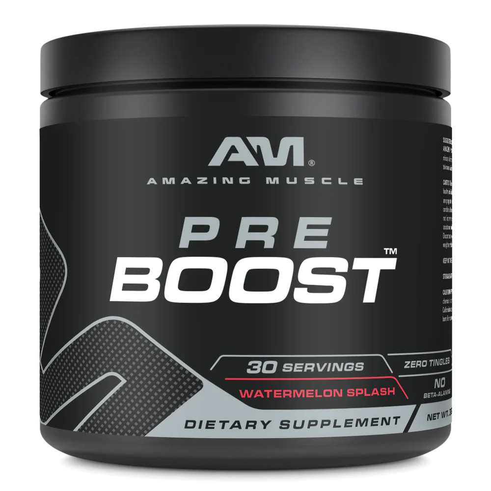 Amazing Muscle Pre Boost Pre-Workout Powder Watermelon Flavor