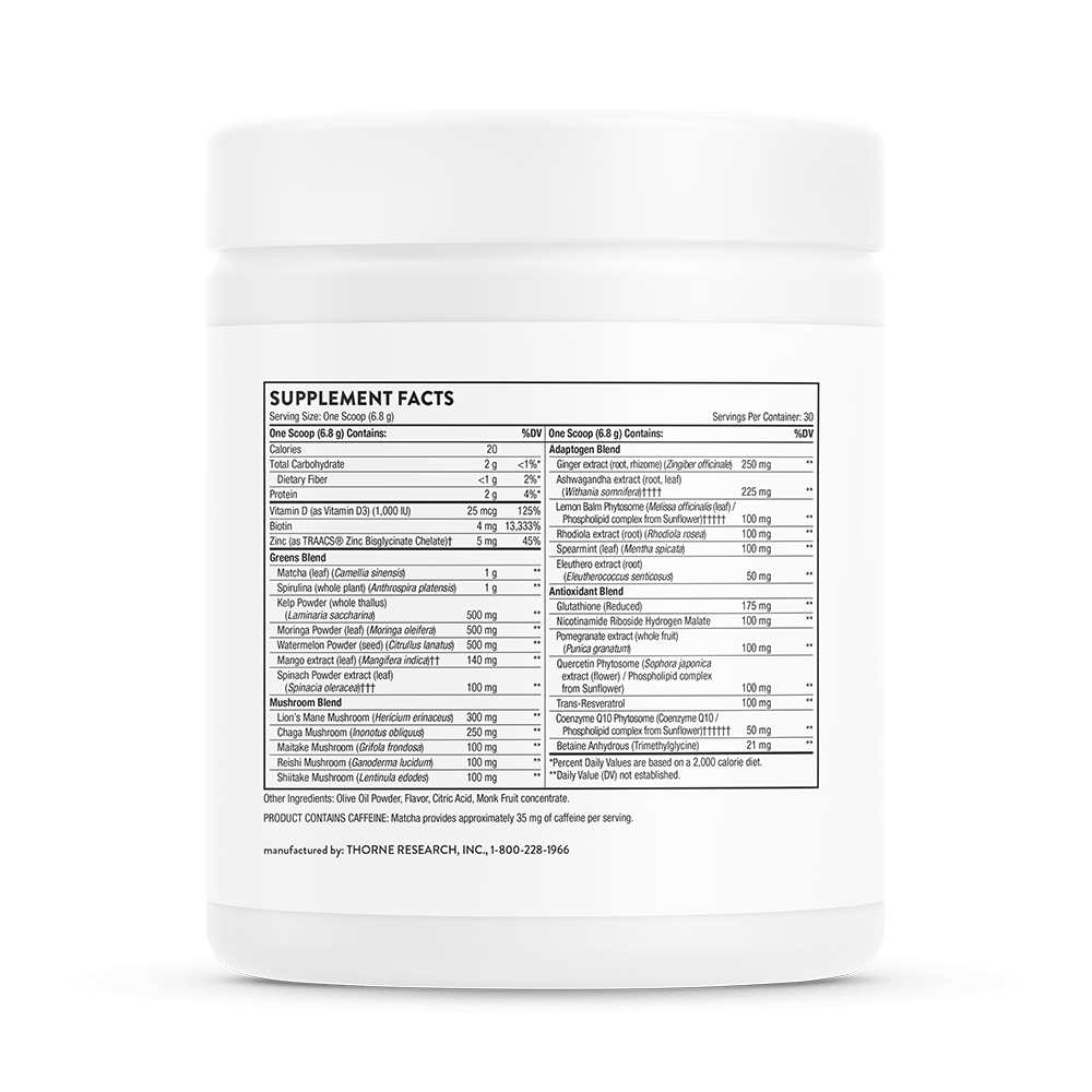 Thorne Daily Greens Plus – Comprehensive Greens & Superfoods Blend