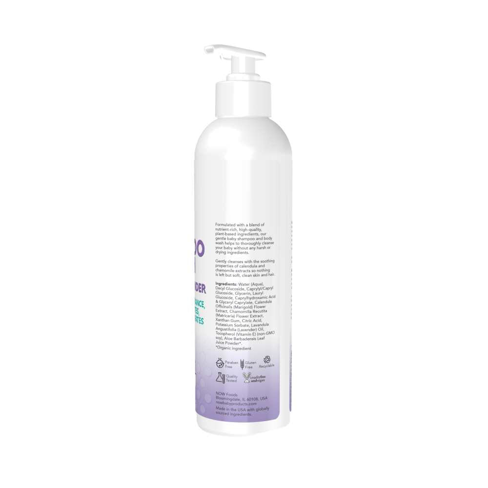 Now Foods Gentle Baby Shampoo & Wash – Calming Lavender – 8 Oz. (237 M L)