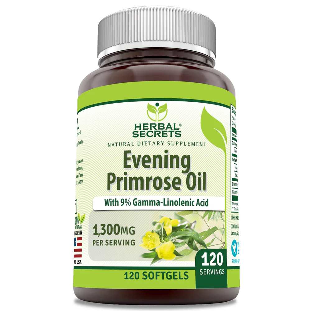 Herbal Secrets Evening Primrose Oil 1300 Mg 120 Softgels