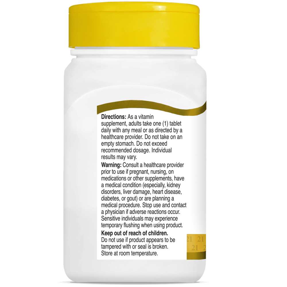 21st Century Niacin 500 Mg 100 Tabs