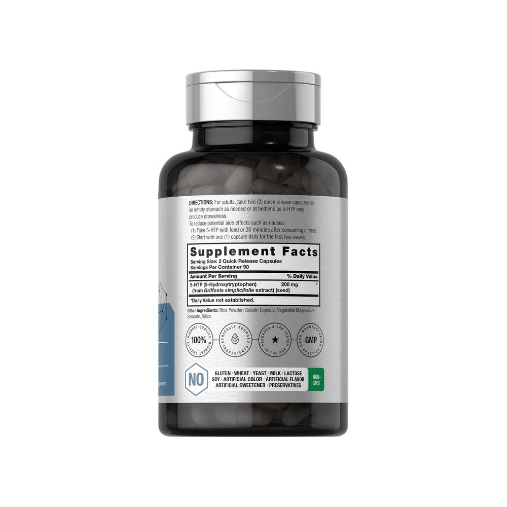 Horbäach 5-Htp 200mg per Serving | 180 Capsules