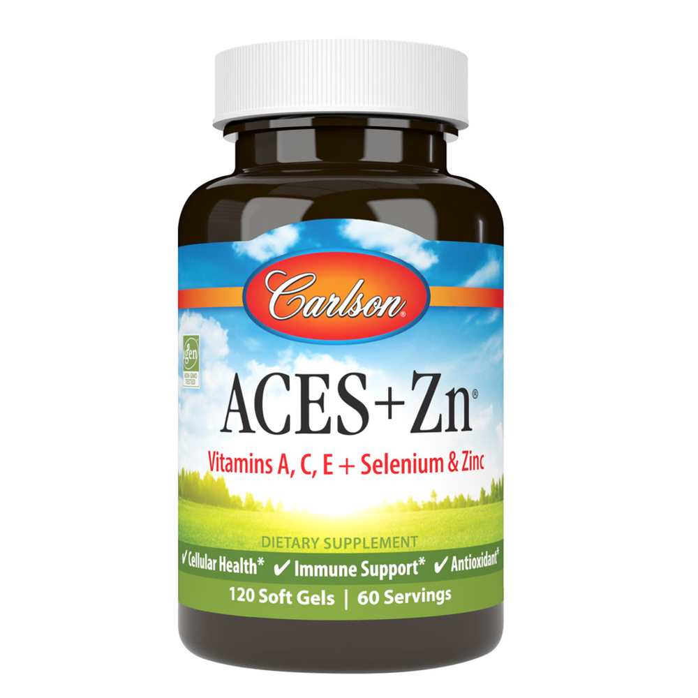 Carlson ACES+Zn – Antioxidant Formula with Vitamins 60 Softgels