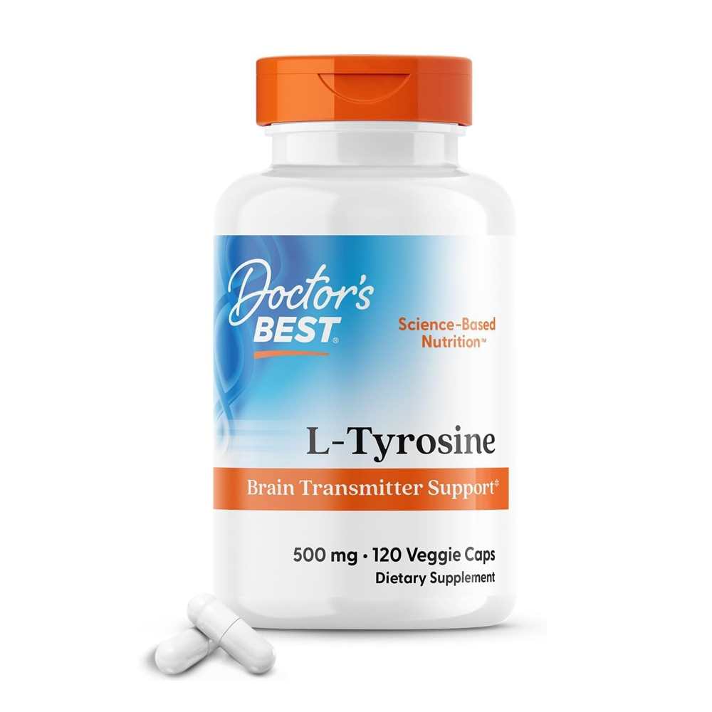 Doctor's Best Best L-Tyrosine, 500 Mg, 120 Veggie Caps