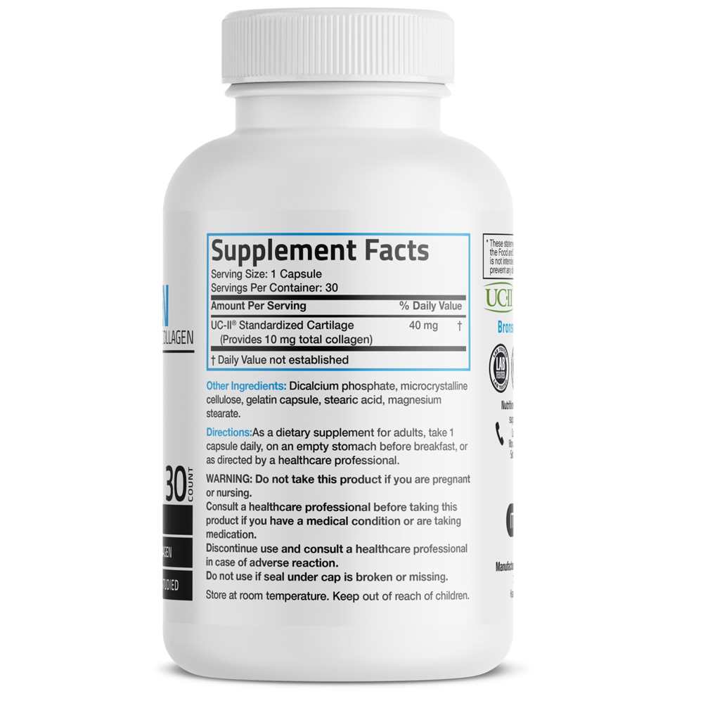 Bronson Uc-Ii® Type Ii Collagen – 30 Capsules | Clinically Studied for Joint Support