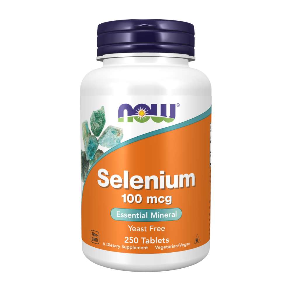 NOW Selenium 100mcg – Essential Mineral Support | Vegan | 100 Tablets
