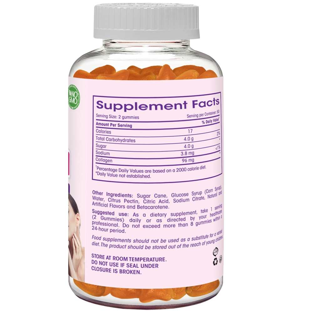 Flamingo Collagen Gummies – Hair, Skin & Nail Support | 100 Tropical Flavored Gummies