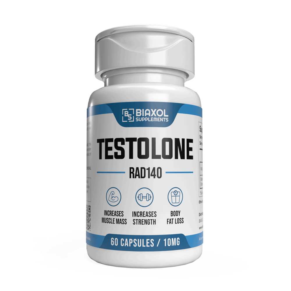 Bbiaxol Supplements Testolone Rad-140 – Muscle Mass, Strength & Fat Loss – 10mg – 60 Capsules