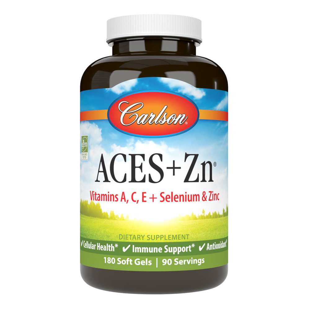 Carlson ACES+Zn – Antioxidant Formula with Vitamins 60 Softgels