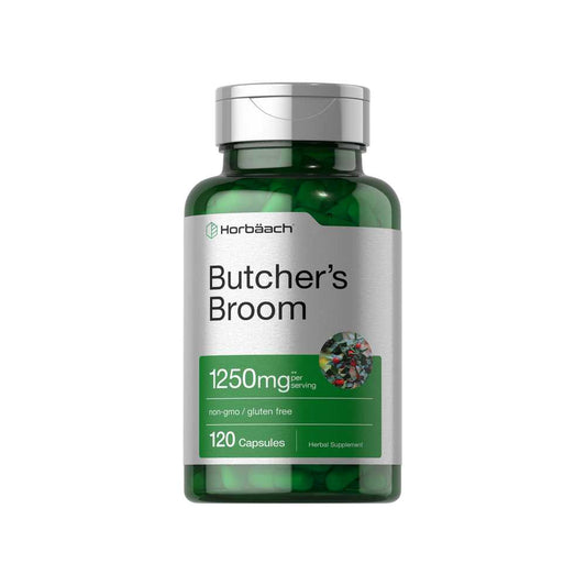 Horbäach Butchers Broom Extract 1250mg per Serving | 120 Capsules
