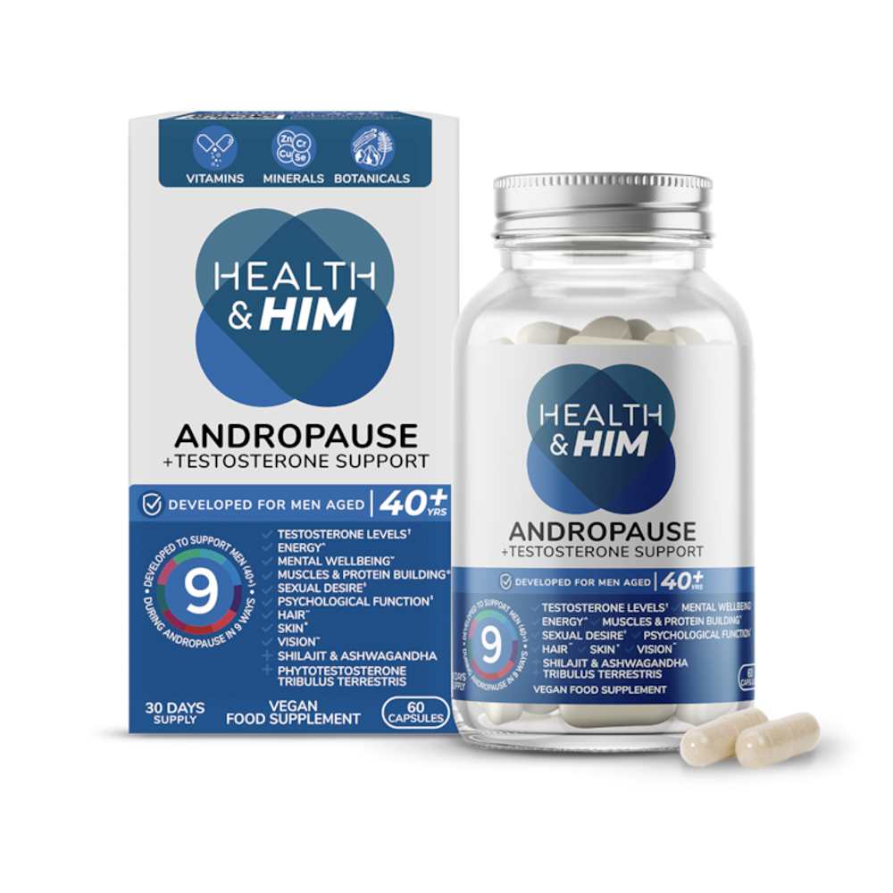 Health & Him Andropause Testosterone Support – 60 Capsules