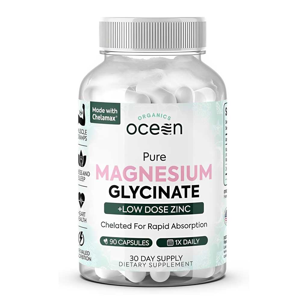 Organics Ocean Pure Magnesium Glycinate with Zinc – 90 Capsules