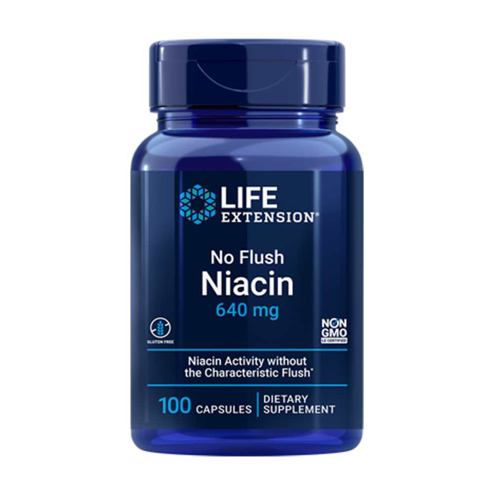 Life Extension No Flush Niacin Inositol Hexanicotinate 640 Mg, 100 Capsules