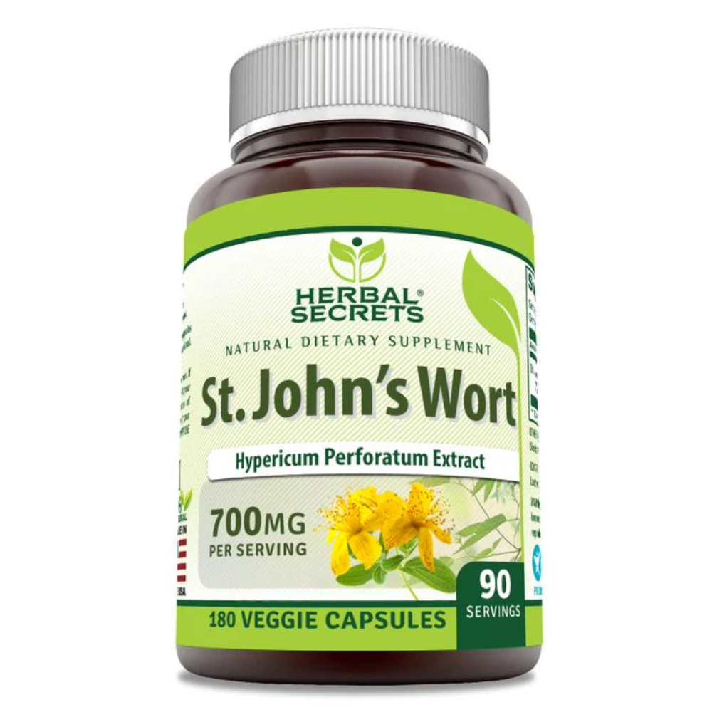 Herbal Secrets St. John's Wort 700 Mg per Serving 180 Veggie Capsules