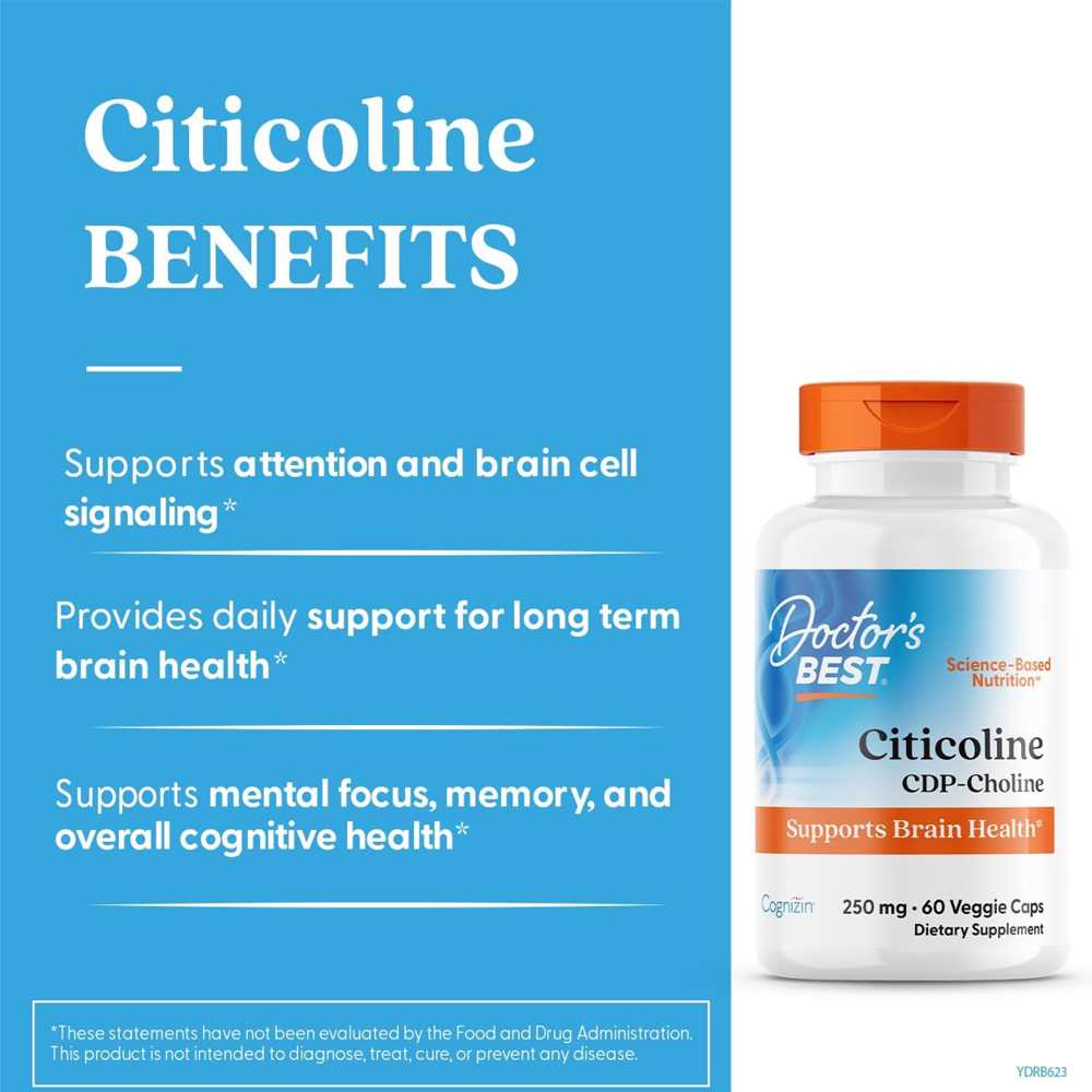 Doctor's Best Citicoline, 250 Mg, 60 Veggie Caps