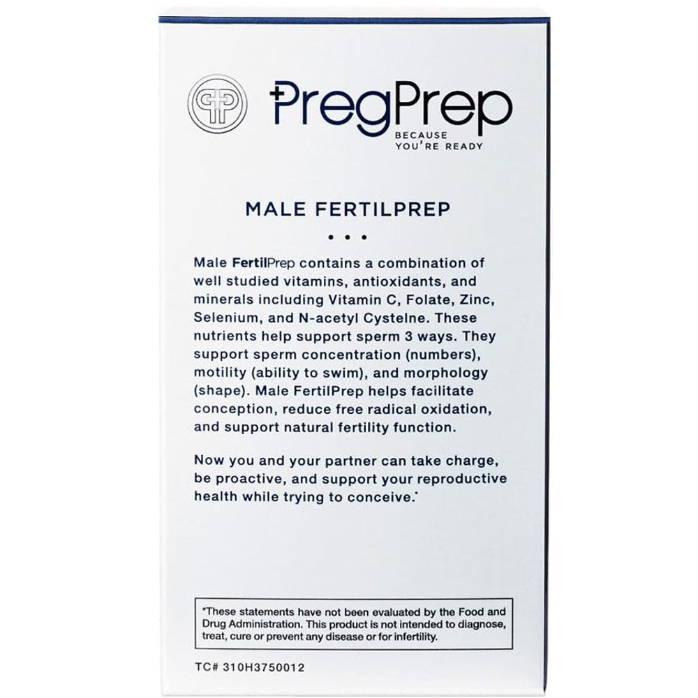 PregPrep Male FertilPrep — Sperm Health, Motility, Morphology & Concentration (120 Capsules)