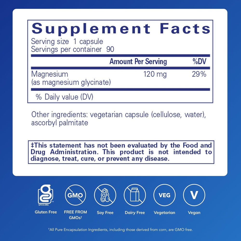 Pure Encapsulations Magnesium Glycinate - Muscle & Sleep Support