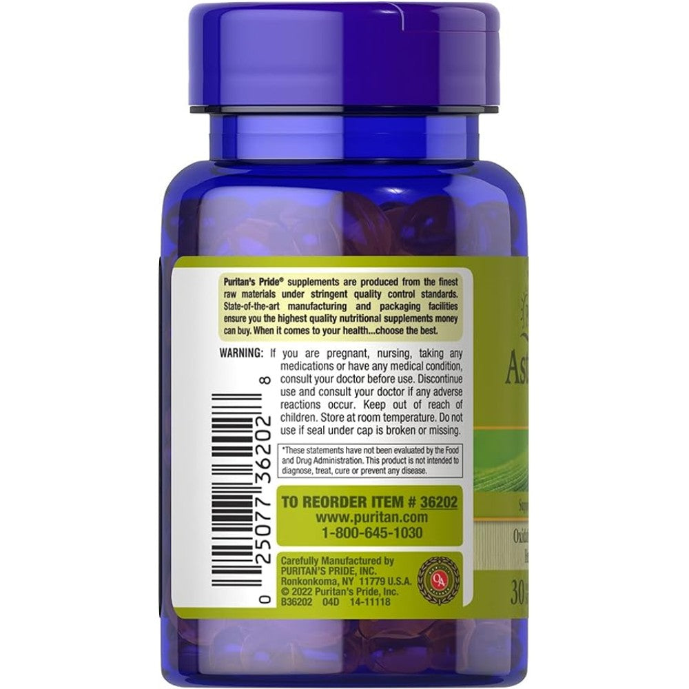 Puritan's Pride Astaxanthin 5mg - Antioxidant & Skin Aging Support