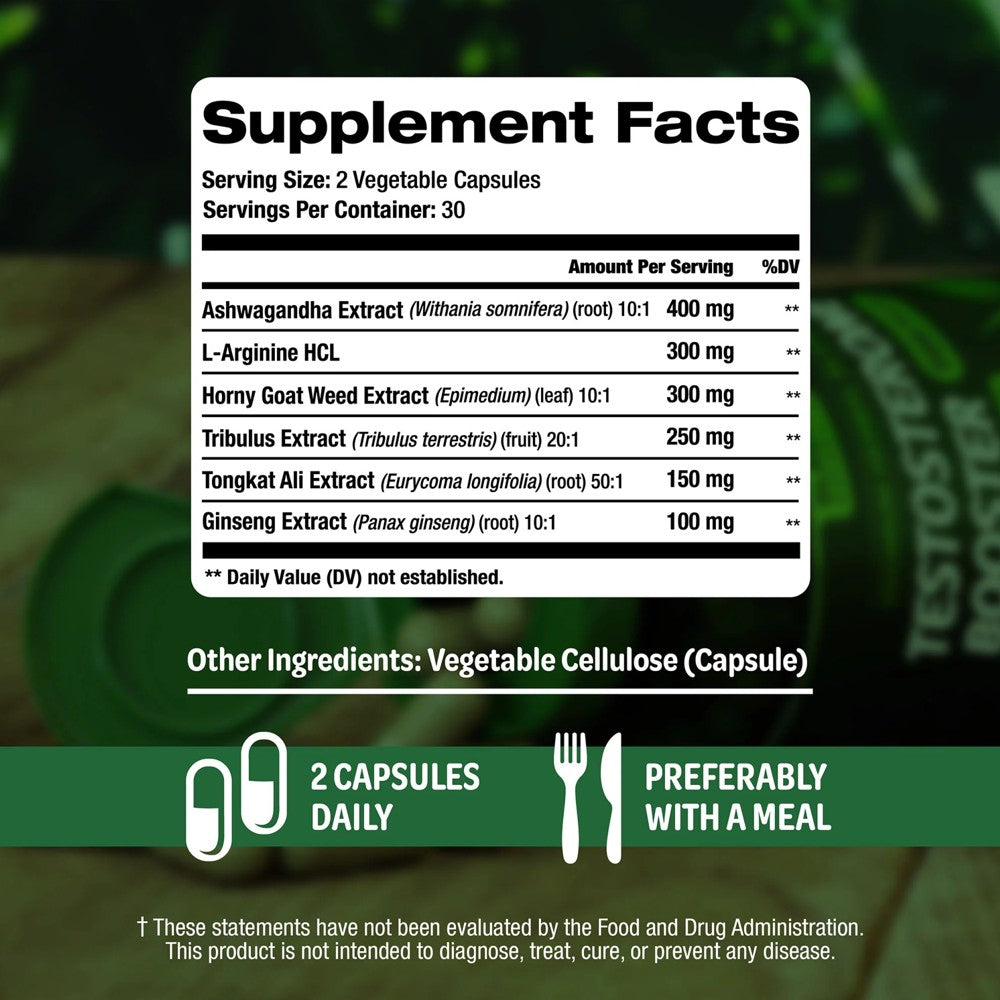 SLADAK NATURALS Testosterone Booster for Men – Supports Energy, Stamina & Lean Muscle
