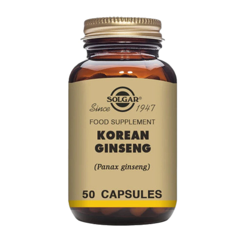 Solgar Korean Ginseng – Premium Herbal Energy & Stamina Support | 50 Capsules