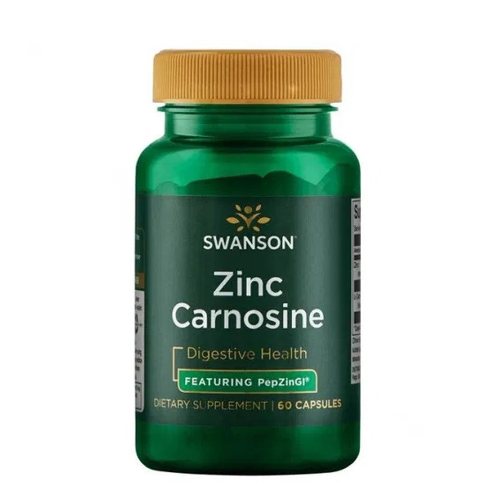 Swanson Zinc Carnosine with PepZinGI – Digestive Health Support | 60 Capsules
