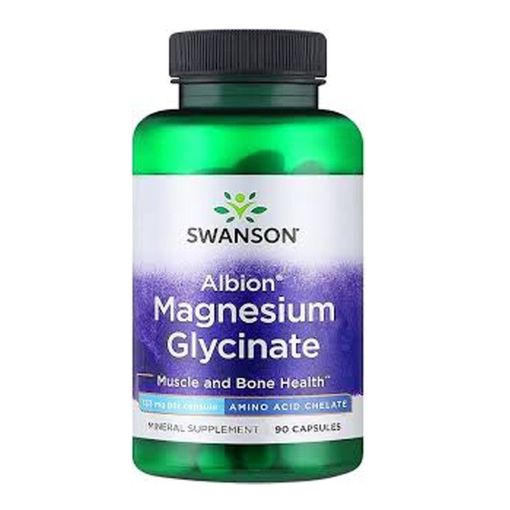 Swanson Albion Magnesium Glycinate 90 Vegan Capsules – Amino Acid Chelate