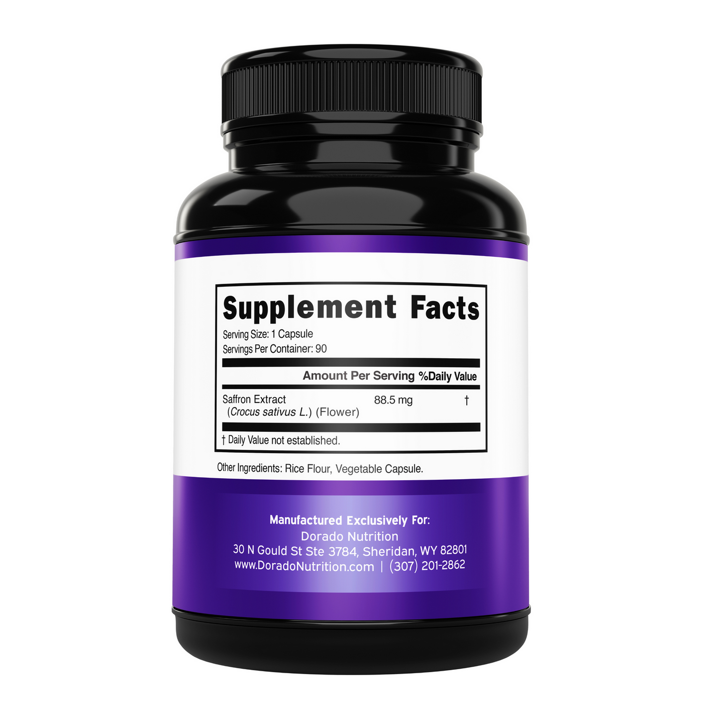 Dorado Nutrition Saffron Flower Extract Supplement 90 Capsules Women & Men