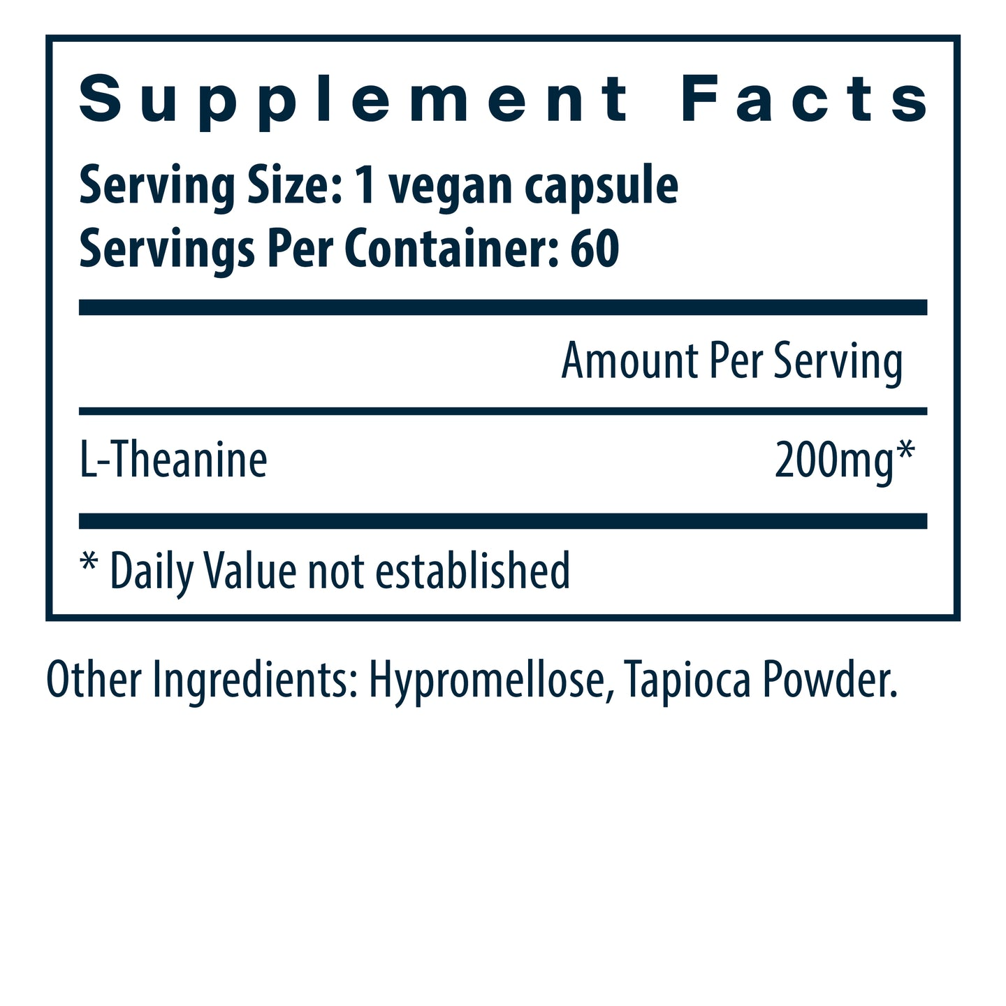 Vital Nutrients L-Theanine 200 Mg 60 Caps