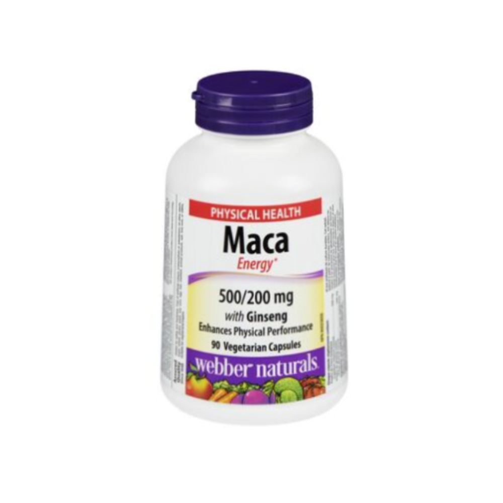 Webber Naturals Maca with Ginseng – 90 Capsules Enhances Physical Performance
