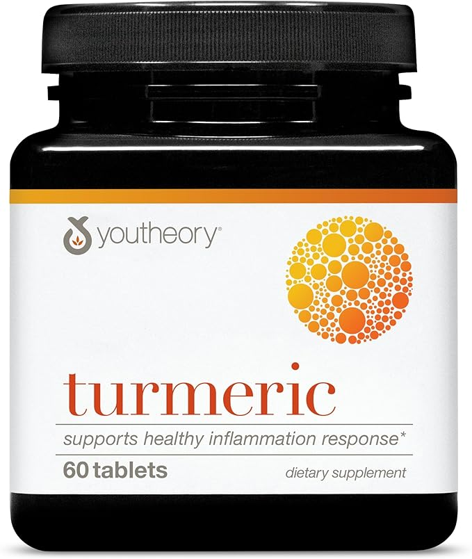 Youtheory Turmeric Extra Strength – Curcumin C3 Complex 500mg, 120 Veggie Capsules