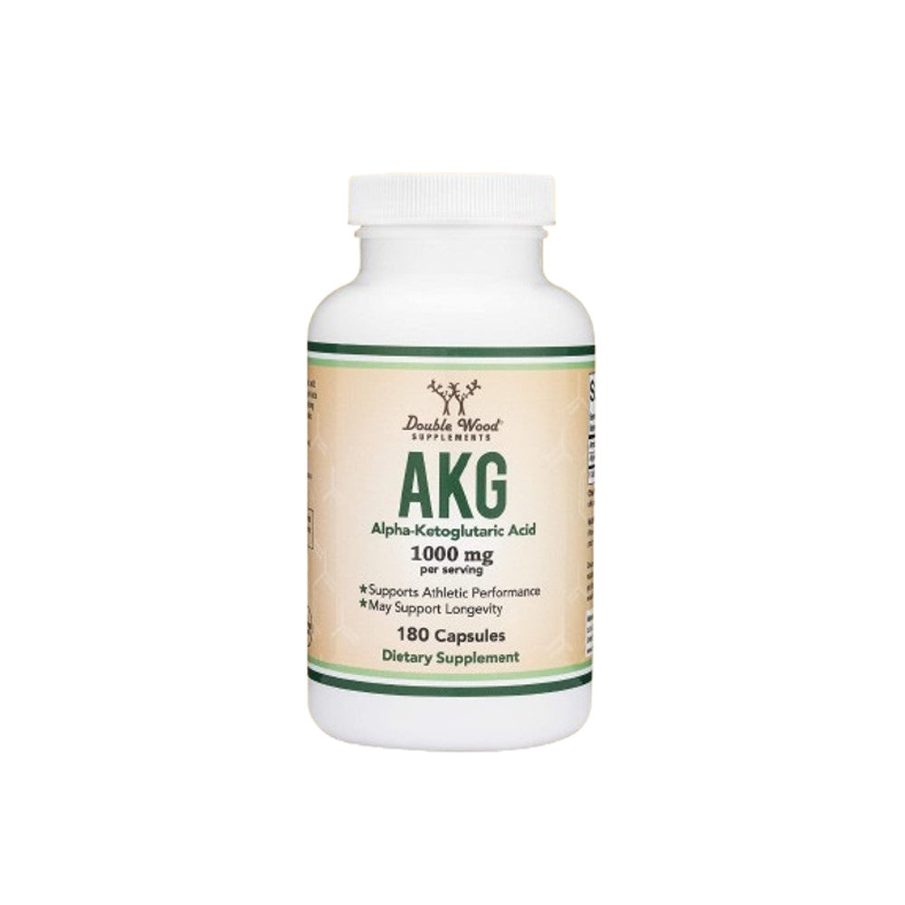 Double Wood Supplements Alpha-Ketoglutaric Acid (akg) 1000mg - 180 Capsules | Supports Athletic Performance & Longevity | Dietary Supplement