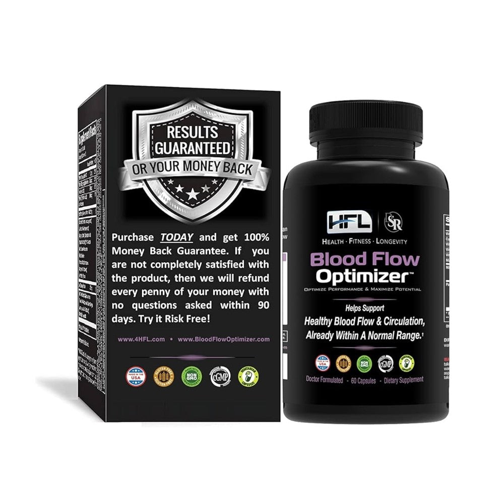 Hfl Blood Flow Optimizer - Circulation & Longevity Support | Doctor-Formulated Dietary Supplement | 60 Capsules