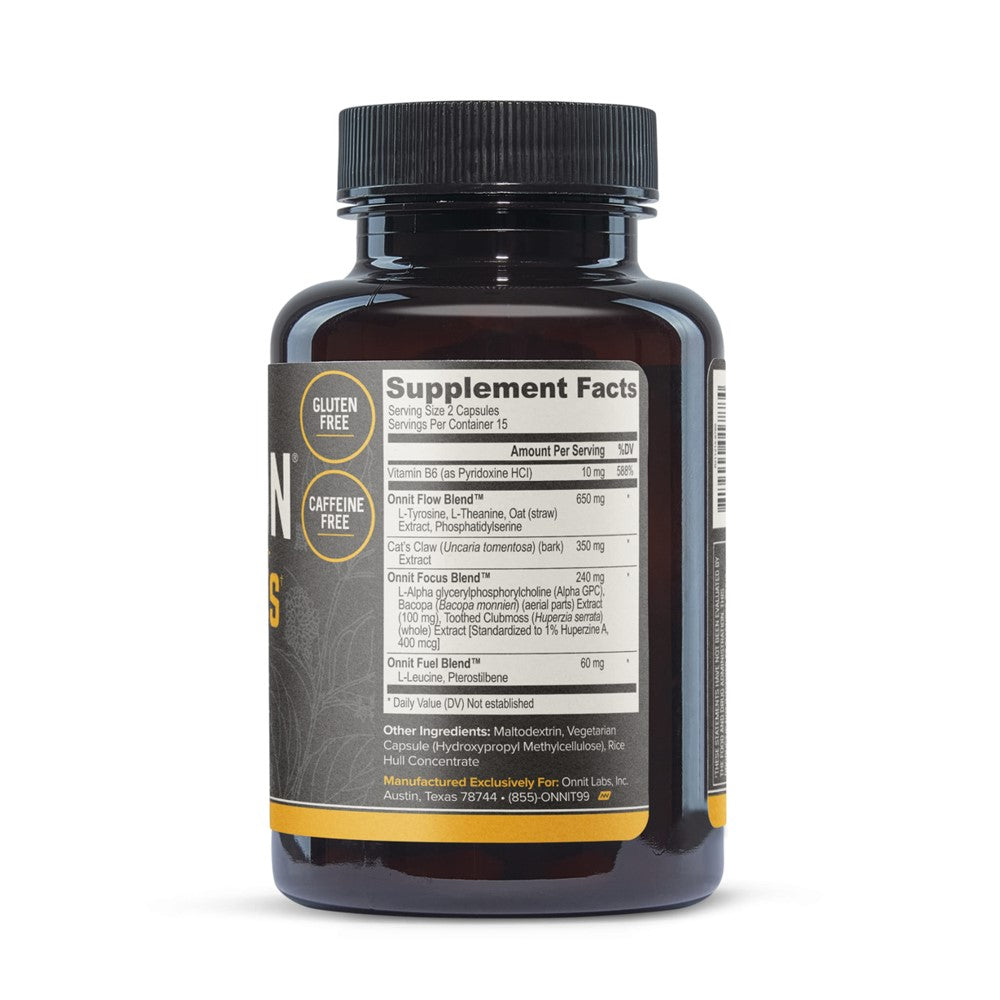 Onnit Alpha Brain Nootropics by Joe Rogan - Vegan Capsules for Memory & Focus Support (90 Count