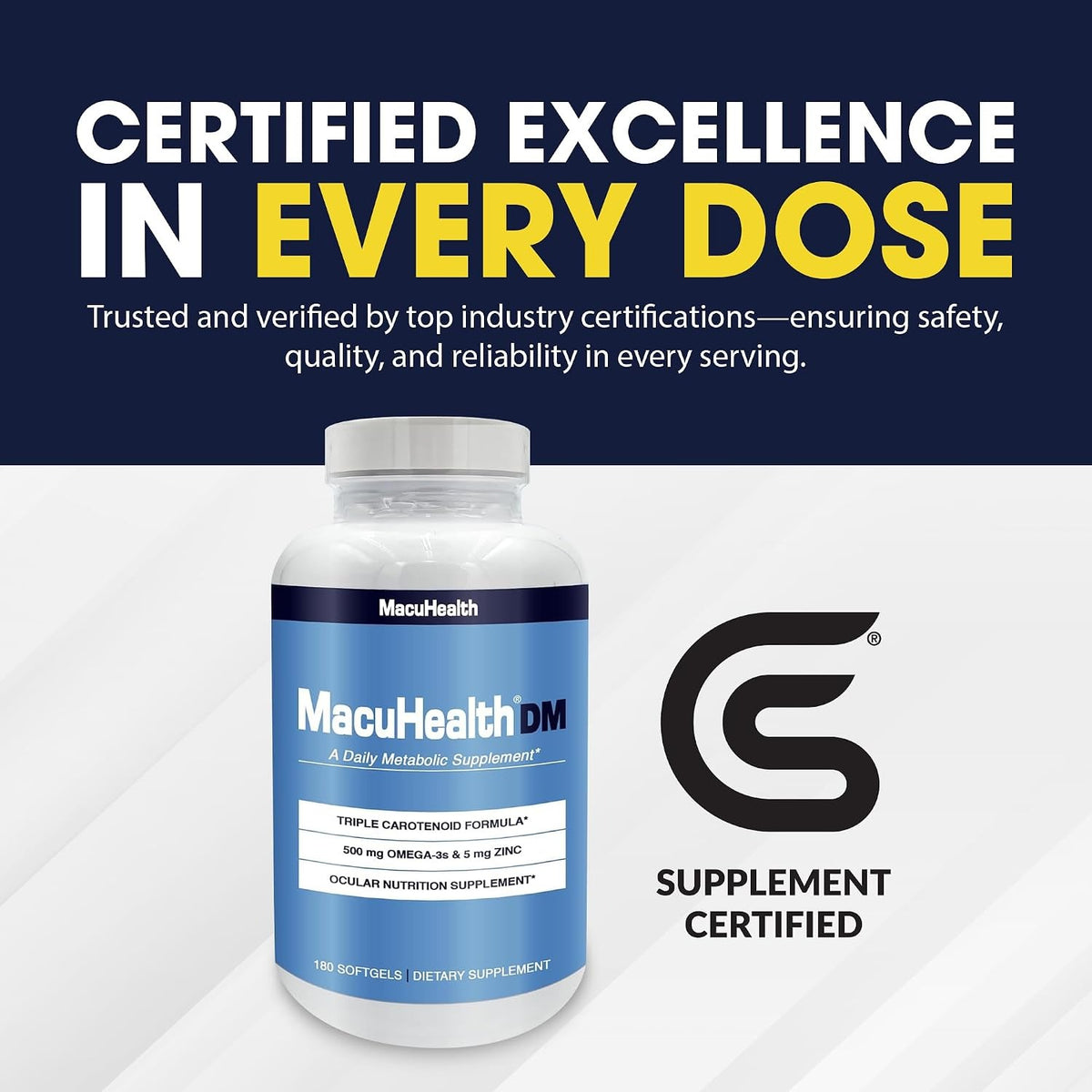 Macuhealth Daily Metabolic - EPA/DHA Omega-3 with Zinc 180 Softgels