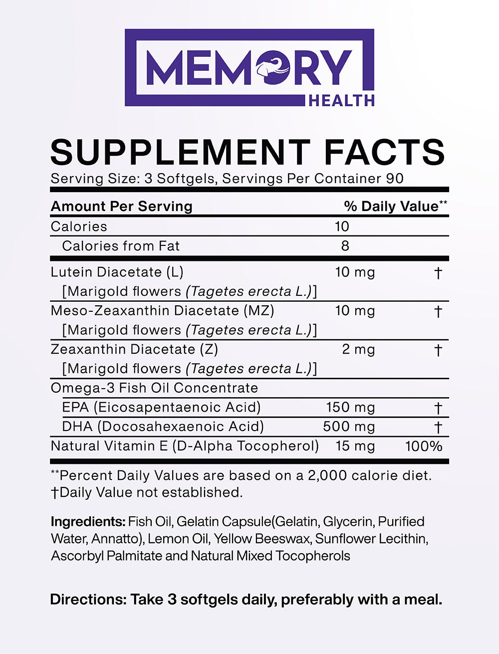 MacuHealth Memory Health Carotenoids Supplement 270 Softgels Pakistan