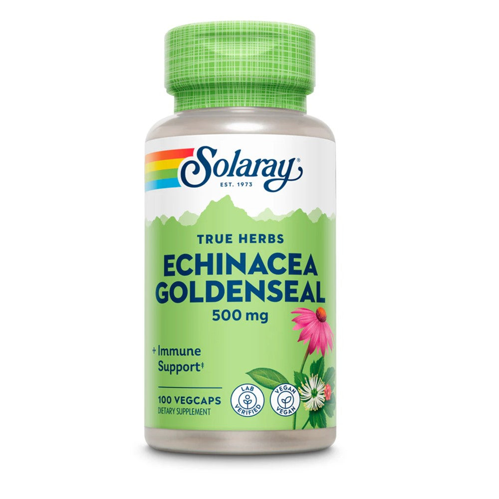 Solaray Echinacea & Goldenseal 500mg – Immune Support | 100 Vegan Capsules