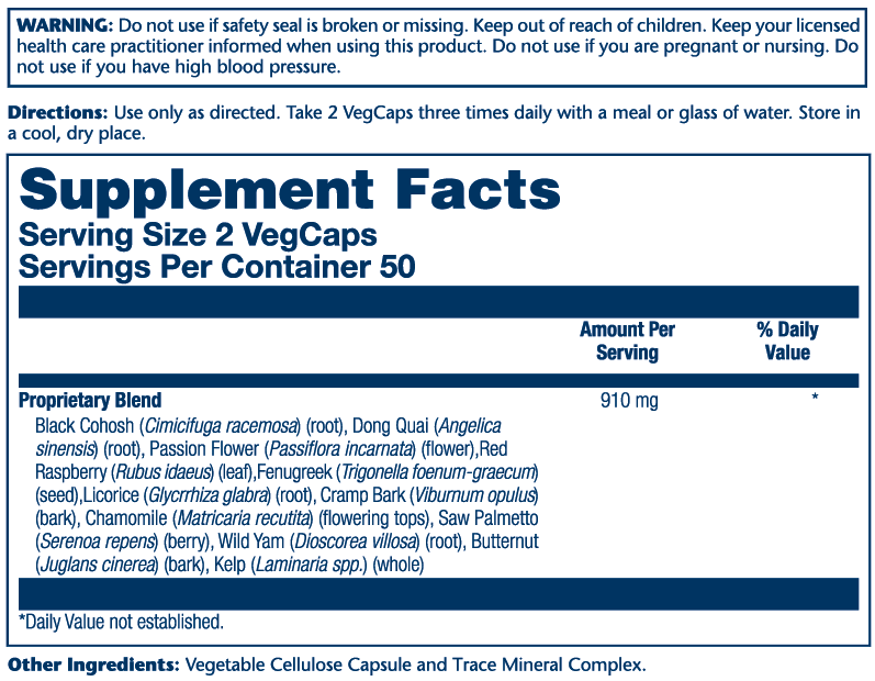 Solaray Female Hormone Blend Sp-7c 100 caps