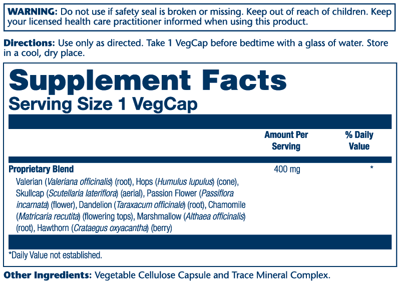 Solaray Sleep Blend Sp-17 100 Caps