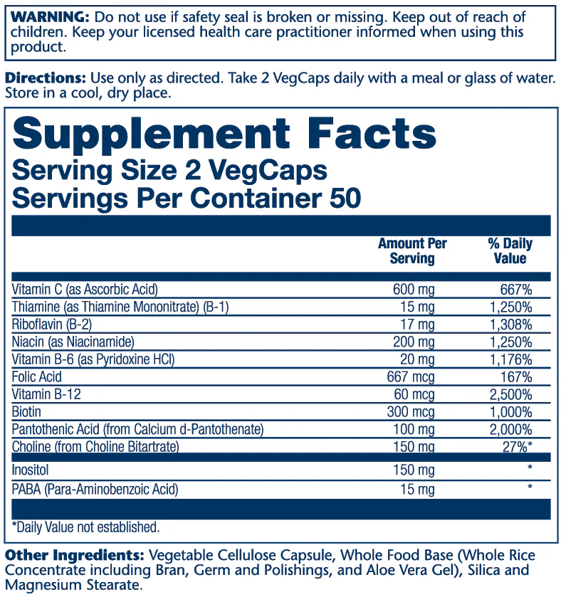 Solaray Vitamin B-Stress 100 Caps