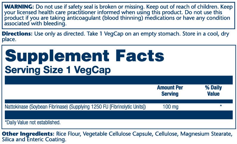 Solaray Nattokinase 100mg 30 Caps