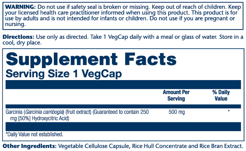 Solaray Garcinia Cambogia Fruit Ext 500mg 60 Caps