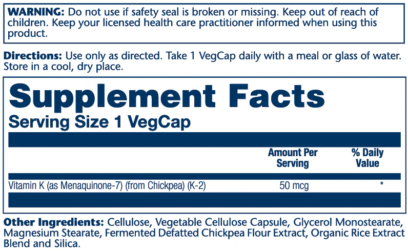 Solaray Vitamin K-2, Mk-7 50mcg 30 Caps