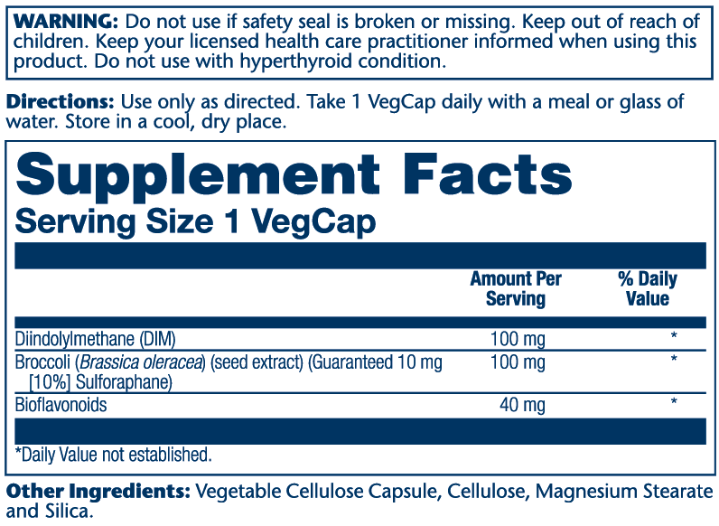 Solaray Dim Supreme 100mg 60 Caps