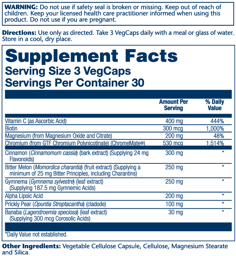 Solaray Blood Glucose Success 90 Caps