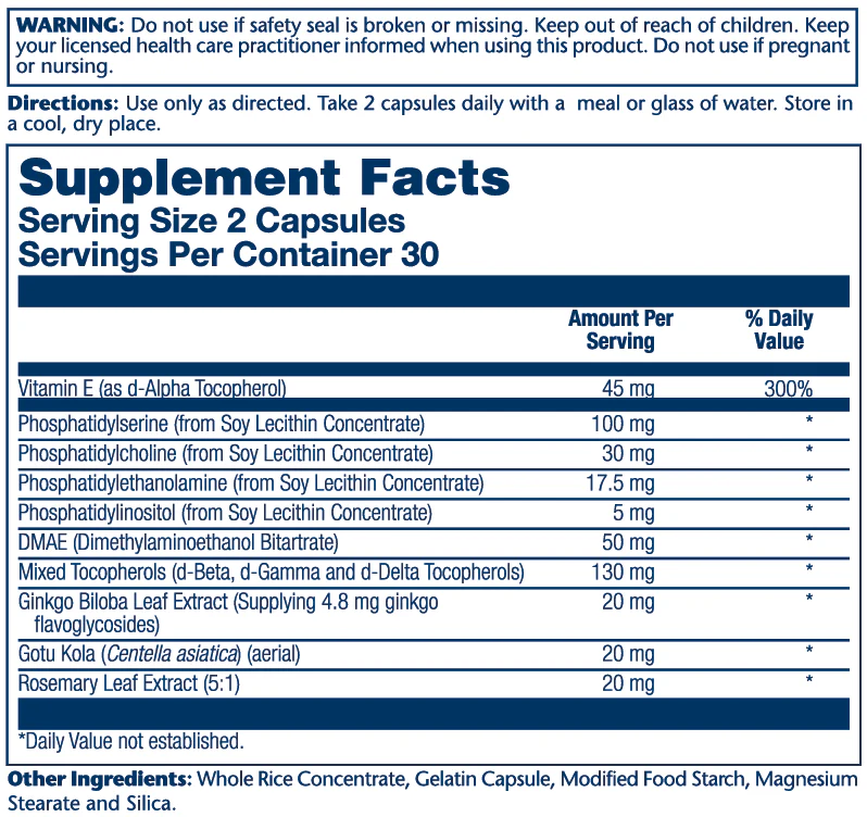 Solaray Phosphatidylserine Plus 60 Caps
