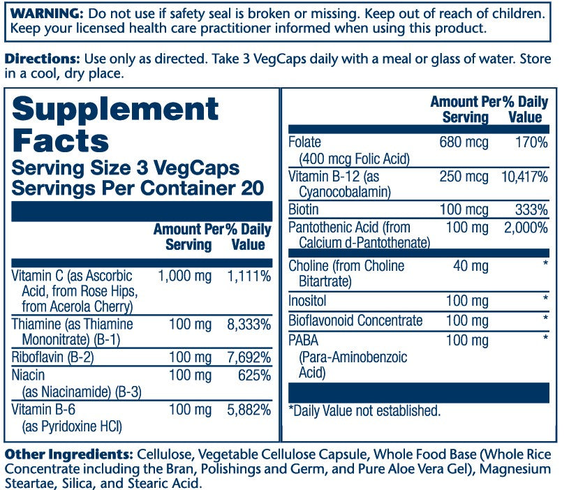 Solaray Mega Vitamin B-Stress, Timed-Release 60 Caps